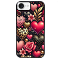 Coque noire taperso pour Iphone 17 17E AIR MAX PRO avec motif coeur et leopard protection antichoc personnalisée