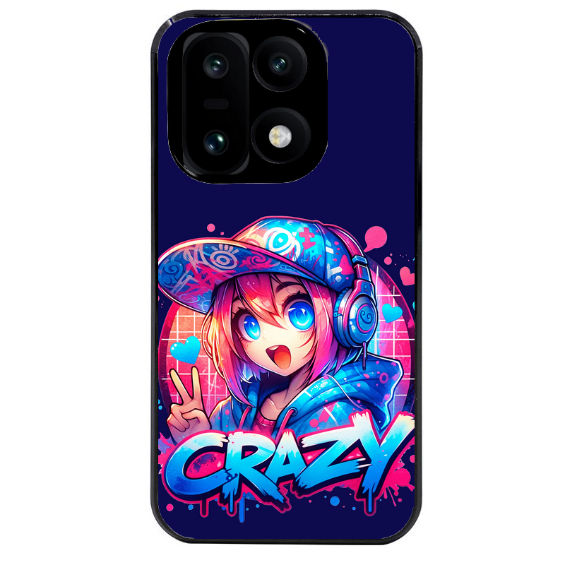 Coque noire taperso pour OnePlus 15 avec motif anime crazy protection antichoc personnalisée