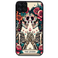Coque noire taperso pour galaxy A22 A32 A52 A52S 4G 5G  avec motif tete de mort lovers protection antichoc personnalisée