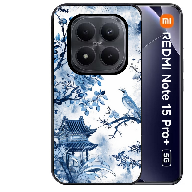 Coque noire taperso pour Redmi Note 15 et PRO PLUS 4G 5G avec motif japan art protection antichoc personnalisée