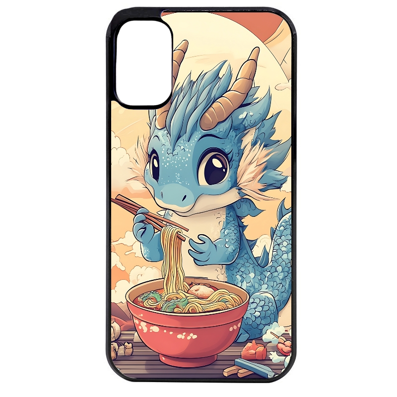 Coque noire taperso pour Moto E13 E14 E15 avec motif dragon ramen 2 protection antichoc personnalisée