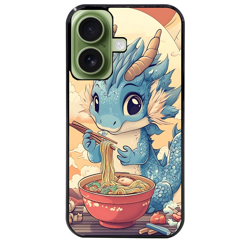 Coque noire taperso pour Iphone 17 17E AIR MAX PRO avec motif dragon ramen 2 protection antichoc personnalisée