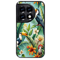 Coque noire taperso pour OnePlus 11 et 12 avec motif perroquet tropical protection antichoc personnalisée