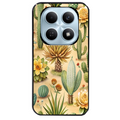 Coque noire taperso pour POCO M8 5G et PRO 5G avec motif cactus et succulent protection antichoc personnalisée