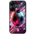 Coque noire taperso pour POCO M6 4G avec motif foot etoile personnalisee protection antichoc personnalisée