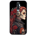 Coque noire taperso pour OPPO Reno 2 et 2Z avec motif tete de mort rock protection antichoc personnalisée