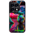 Coque noire taperso pour OnePlus 11 et 12 avec motif foot controle personnalisee protection antichoc personnalisée