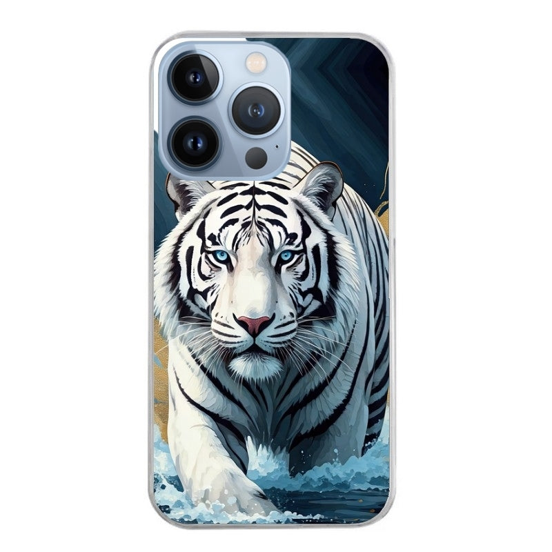 Coque taperso pour Iphone 13 et PRO MINI PRO MAX avec motif tigre polaire protection antichoc personnalisée