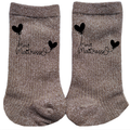 Chaussettes paillettes bronze motif maitresse merci