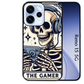 Coque noire taperso pour OPPO Reno 15 et F FS 5G avec motif mort gamer protection antichoc personnalisée