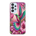 Coque taperso pour Galaxy A13 4G et 5G A23 A53 avec motif colibri et fleurs protection antichoc personnalisée
