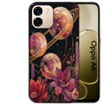 Coque noire taperso pour OPPO A6 A6X 4G et 5G avec motif astro et fleurs protection antichoc personnalisée