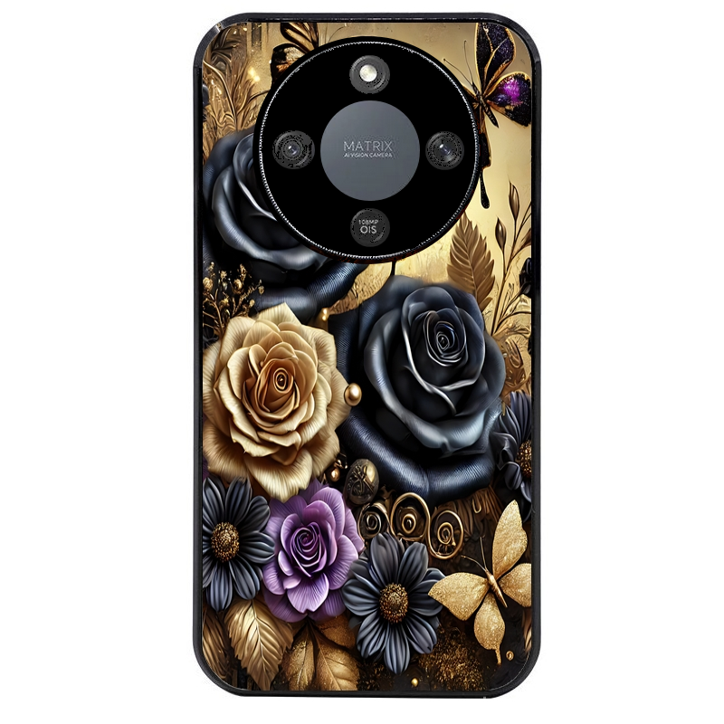 Coque noire taperso pour Magic 5 6 LITE et PRO avec motif papillon gothic protection antichoc personnalisée