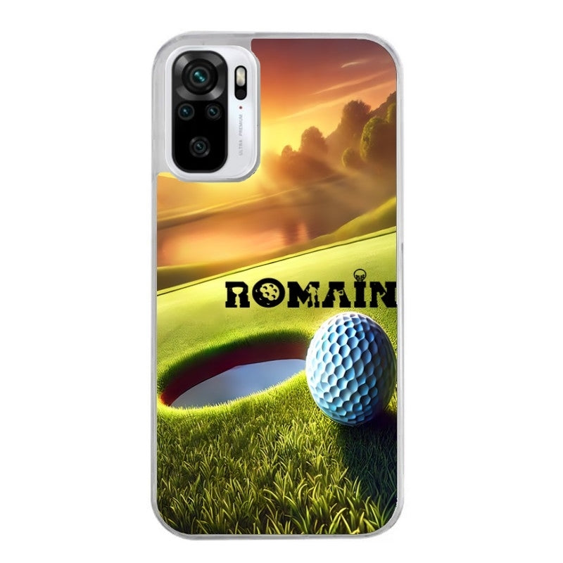 Coque taperso pour Redmi Note 10 4G 5G PRO 10S avec motif golf personnalisee protection antichoc personnalisée