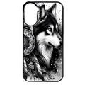 Coque noire taperso pour POCO C71 4G avec motif loup dreamcatcher protection antichoc personnalisée