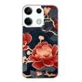 Coque taperso pour POCO X6 5G avec motif fleur japan protection antichoc personnalisée