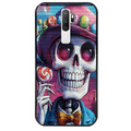Coque noire taperso pour OPPO A5 A9 2020 avec motif tete de mort tag protection antichoc personnalisée