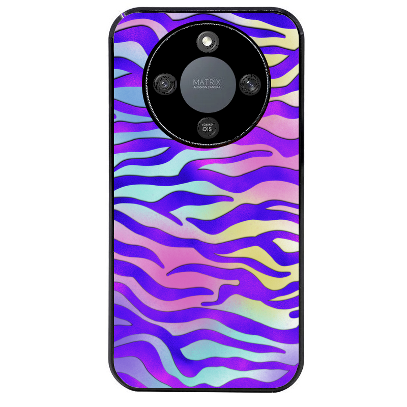Coque noire taperso pour Magic 5 6 LITE et PRO avec motif zebre color protection antichoc personnalisée