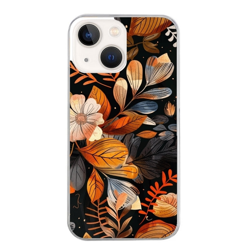Coque taperso pour Iphone 15 et PRO PLUS PRO MAX avec motif fleur automne protection antichoc personnalisée