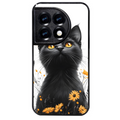 Coque noire taperso pour OnePlus 11 et 12 avec motif chat eyes protection antichoc personnalisée