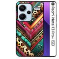 Coque noire taperso pour Redmi Note 13 PRO PLUS 5G avec motif chevron texas protection antichoc personnalisée