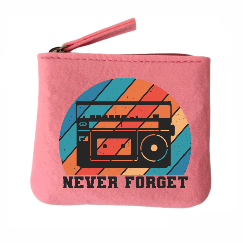 Porte monnaie cassette tape en feutrine en feutrine