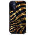 Coque noire taperso pour OPPO A54 et A74 5G avec motif zebre gold protection antichoc personnalisée