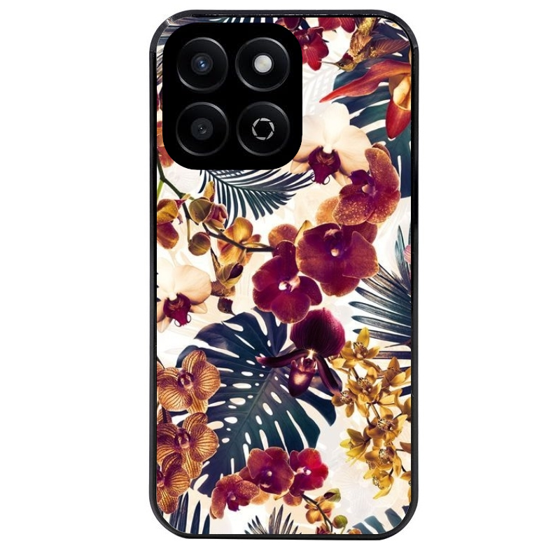 Coque noire taperso pour Honor 70 LITE 90 et LITE avec motif jungle couleurs d'automne protection antichoc personnalisée