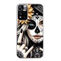 Coque taperso pour Redmi Note 11 4G PRO 5G 11S avec motif tete de mort tatoo protection antichoc personnalisée