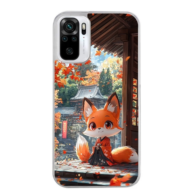 Coque taperso pour Redmi Note 10 4G 5G PRO 10S avec motif renard et fox anime protection antichoc personnalisée