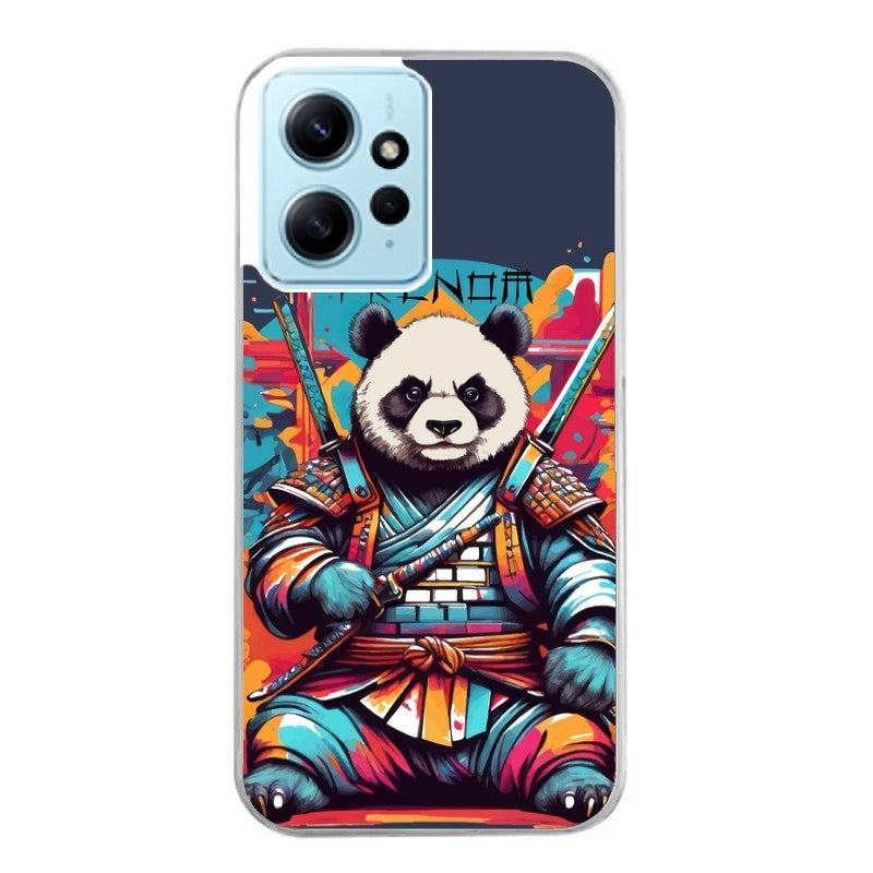 Coque taperso pour Redmi Note 12 4G 5G PRO 4G avec motif panda katana personnalisee protection antichoc personnalisée