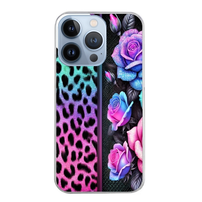 Coque taperso pour Iphone 11 et PRO PRO MAX avec motif leopard et fleur protection antichoc personnalisée