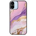 Coque noire taperso pour Redmi A1 et A2 avec motif marbre violet protection antichoc personnalisée