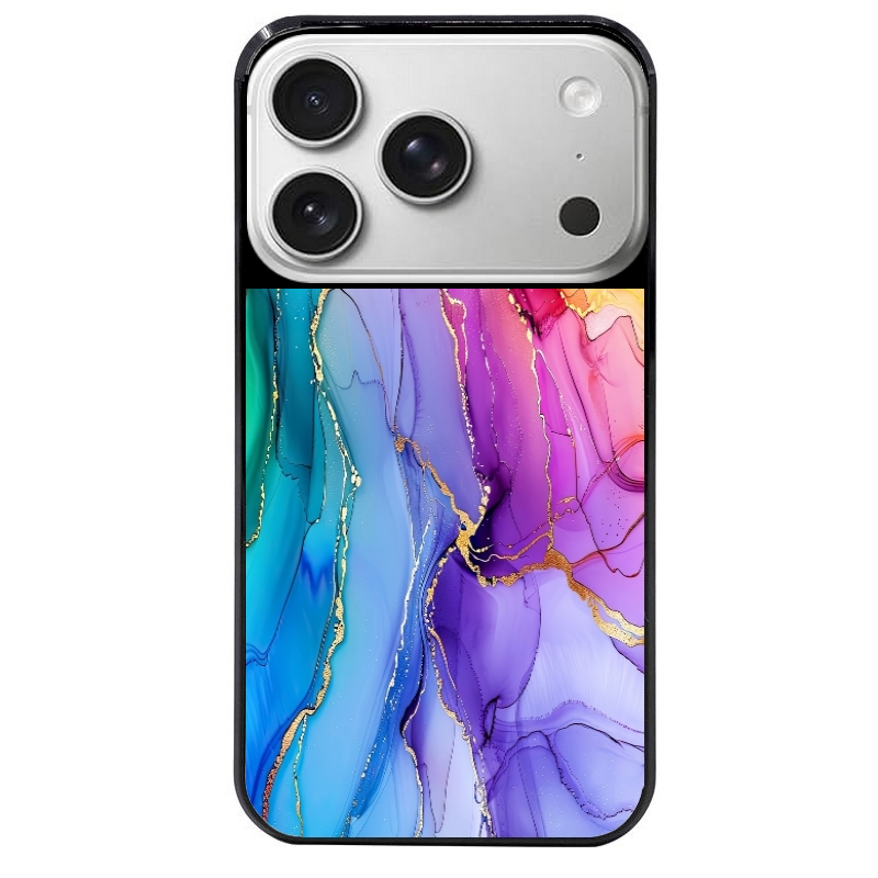 Coque noire taperso pour Iphone 17 17E AIR MAX PRO avec motif marbre tie dye protection antichoc personnalisée