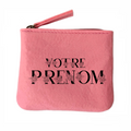 Porte monnaie personnalisé avec votre prenom floral en feutrine en feutrine