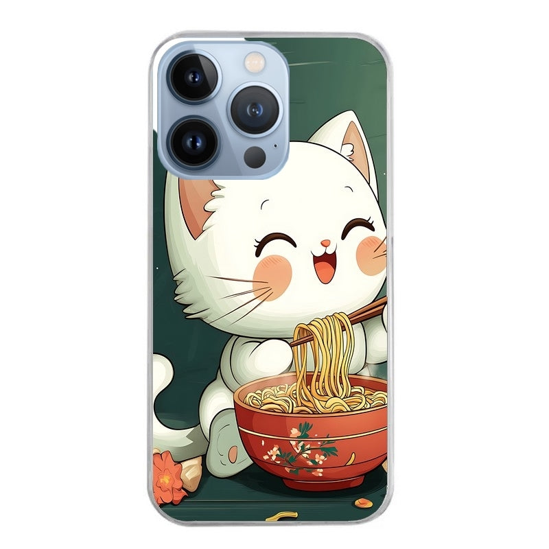 Coque taperso pour Iphone 11 et PRO PRO MAX avec motif chat ramen nuage protection antichoc personnalisée