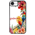 Coque noire taperso pour Iphone 16 16E PLUS MAX PRO avec motif perroquet personnalisee protection antichoc personnalisée