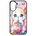 Coque noire taperso pour Redmi A5 4G avec motif chat bubble style manga protection antichoc personnalisée