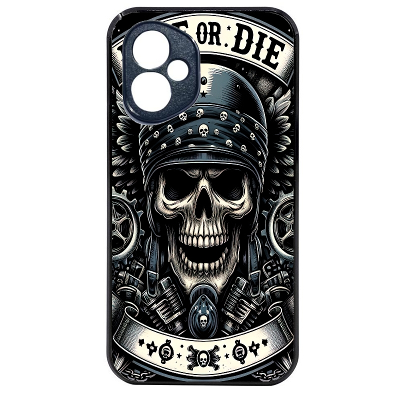 Coque noire taperso pour Honor 400 et Lite Pro Smart avec motif mort motard protection antichoc personnalisée