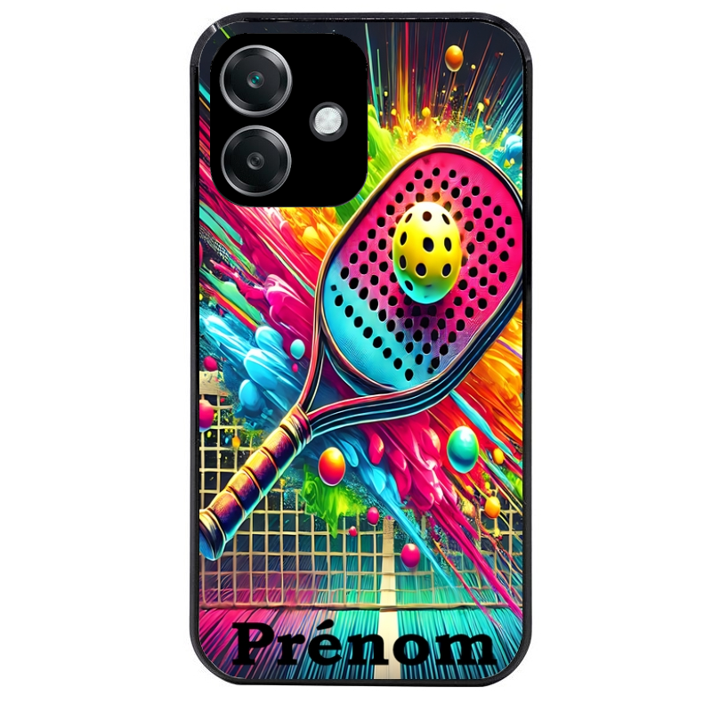Coque noire taperso pour OPPO A40 avec motif padel raquette personnalisee protection antichoc personnalisée