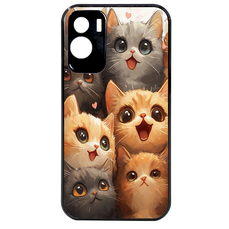 Coque noire taperso pour Honor 70 LITE 90 et LITE avec motif chat smile protection antichoc personnalisée