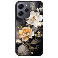 Coque noire taperso pour Redmi 12 4G et 5G avec motif fleur blanche protection antichoc personnalisée