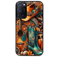 Coque noire taperso pour OPPO A72 4G avec motif cow boy et texas automne protection antichoc personnalisée