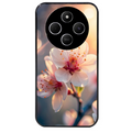 Coque noire taperso pour POCO C75 avec motif fleur de cerisier protection antichoc personnalisée