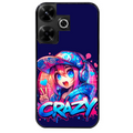Coque noire taperso pour Redmi 13 4G avec motif anime crazy protection antichoc personnalisée