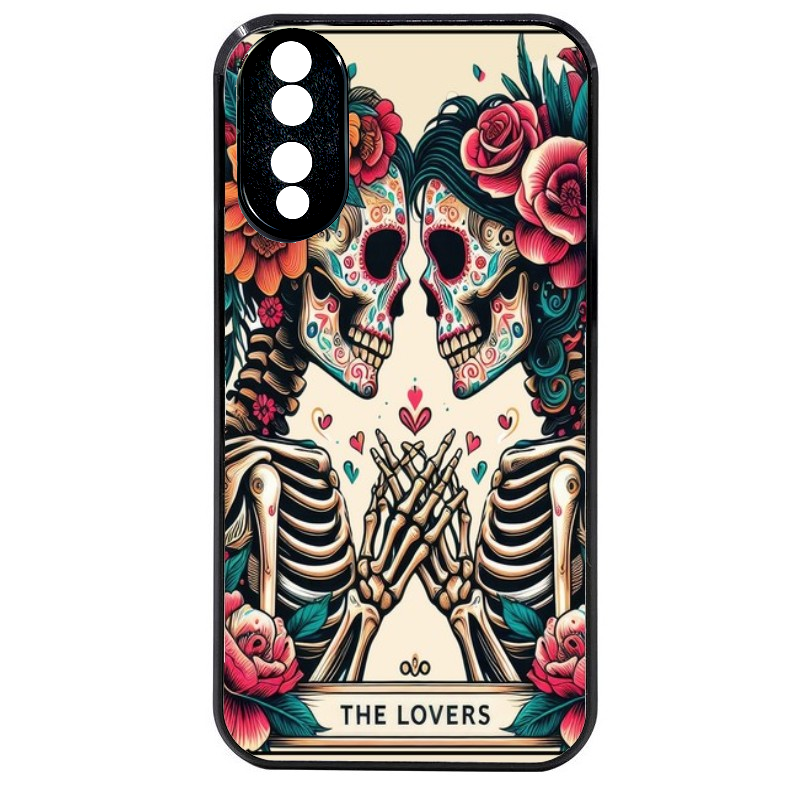 Coque noire taperso pour Honor 70 LITE 90 et LITE avec motif tete de mort lovers protection antichoc personnalisée