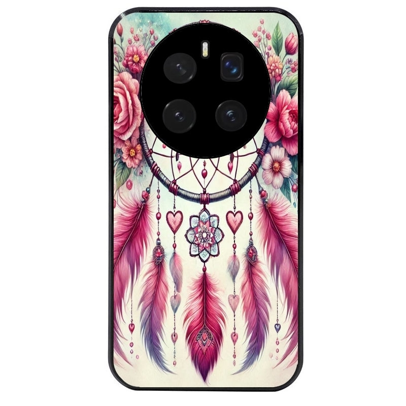 Coque noire taperso pour Magic 7 LITE et PRO avec motif dreamcatcher et papillon protection antichoc personnalisée