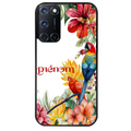 Coque noire taperso pour OPPO Reno 8 LITE avec motif perroquet personnalisee protection antichoc personnalisée