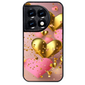 Coque noire taperso pour OnePlus 11 et 12 avec motif coeur rose protection antichoc personnalisée