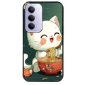 Coque noire taperso pour Redmi 15 4G et 5G avec motif chat ramen nuage protection antichoc personnalisée